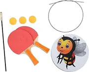 1Set Durable Table Tennis Training Device Sports Plaything for Skill Development Includes Base Rackets Elastic Rod and Balls
