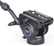 Heavy Duty Tripod Fluid Head-INNOREL F80 Drag Pan Cameras Video Fluid Head with 1/4 and 3/8 in Screws Sliding Plate CNC Professional Panoramic Max Load 24.5lb/12kg for DSLR Camcorders Shooting Film