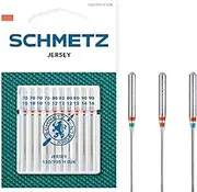 SCHMETZ 10 Sewing Machine Needles Jersey 130/705 H SUK Needle Thickness 70/10-90/14 Can be Used on Any Standard Household Sewing Machine