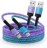 Samsung S25 Ultra USB Type C Charger Cord, 10FT Long USB A to USB C Cable Fast Charging for Samsung Galaxy A25/A26/S25Ultra/S24/S23/A56/A55/A54/A16/A15/A14/Note 20/Z Fold 6/Z Flip 6, Pixel 9Pro