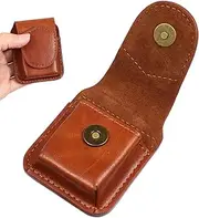 [HEATSHAKING] Cigarette Lighter Case Leather Protective Sleeve for Lighter Storage Stylish and Durable Design Convenient Waist Tie for Outdoor Use Pressure Resistant Cover