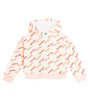 [Kenzo Kids] Kenzo Kids Logo cotton jersey hoodie Y 4 multicoloured