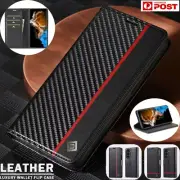 For Samsung S25 S24 Plus Ultra S23 FE Note 20 Case Leather Wallet Magnet Cover