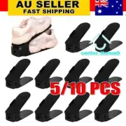 5/10 Pack Easy Shoe Rack Adjustable Shoe Slots Organizer Space Saver Holder