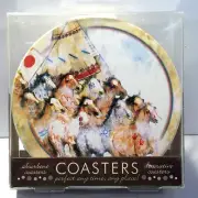 Set of 4 Thirstystone Stoneware Occasions Absorbent Coasters Apache Horses Theme