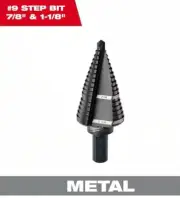 Milwaukee #9 Two-Step Drill Bit: 7/8 in. - 1 1/8 in. 2-Steps) 48-89-9209