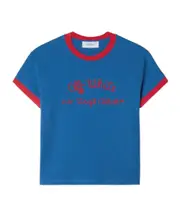 Off-White Embr Script Type Fitted T-Shirt XXS in blue