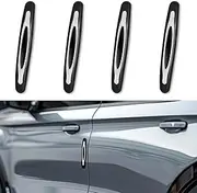 4PCS Car Door Protector Edge Guards Black Self Adhesive Anti-Scratch Car Door Protector Cover Trim Strip for Vehicle Side Decor, Universal Exterior Car Accessories Door Guards for Cars Trucks Suvs
