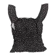 BRAVE SOUL VANASSABLK Womens Vest Stretchy Wide Strappy Floral Casual Tank Tops