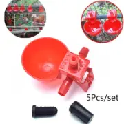 5Pcs Poultry Chicken Automatic Feeder Drinker Coop Bird Water Drinking Cu LO CR