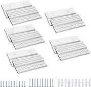 French Cleat Picture Hanger 4" Aluminum Z Clips Interlocking Wall Mounting Bracket Hardware Kit for Hanging Mirrors, Panels, Shelf ,Headboards, Artwork, Cabinet, Whiteboard, Art Frames (5 Pairs)