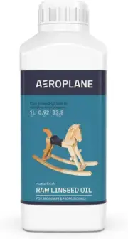 AEROPLANE Brand - Raw Linseed Oil - Used for Wood Finishing & Restoration, Sp...