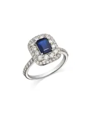 Bloomingdale's Fine Collection Sapphire & Diamond Ring in 14K White Gold 7