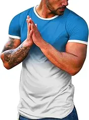 [Generic] Extra Long Shirts Men Short Sleeve T Shirt Top Mens Plain T Shirt