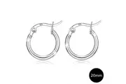 Solid 925 Sterling Silver Aesthetic Hoop Earrings