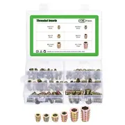 135Pcs 6 Sizes Threaded Inserts, Zinc Alloy Hex Screw Inserts Bolt Assortment