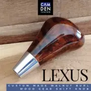 LEXUS Custom Made Walnut Burl Wood Gear Shift Knob for Automatic Transmission