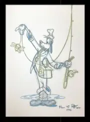 FISHERMAN GOOFY • Custom Framed Disney Poster • 22-1/2” x 30-1/2"