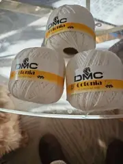 3 Balls DMC CEBELIA 100% COTTON CROCHET THREAD 20 WHITE A