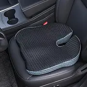 Car Seat Cushion, Upgraded Memory Foam Car Seat Pad for Sciatica & Back Pain Relief, Heightening Wedge Booster Seat Cushion Office Mat, Breathable Mesh Cushions for Driver, Office Chair (Black B)