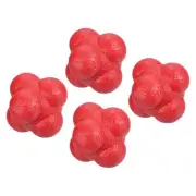Reaction Balls Coordination Agility Training Ball TPR High Difficulty, Red 4pcs
