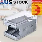 Egg Storage Box Rolling Slide Container Double-layer Food Fridge Drawer (Grey)
