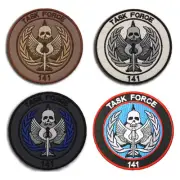 Embroidered TASK FORCE 141 Hook Loop Patch Tactical Back Fastener Emblem Badge