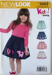 New Look 6486 EASY Girls Skirts Sewing Pattern Sz 3-8