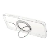 iPhone 16 Plus Compatible Case Cover With 360o Rotation Magnetic Matte Stand And Compatible With MagSafe Technology - Transparent