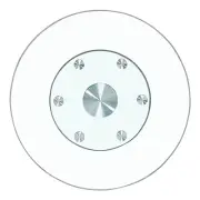 30" Glass Lazy Susan for Dining Table with 6 Rotating Wheels Table Top