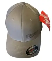 Milwaukee FlexFit Men's Baseball Hat - Gray (504B-S/M) New W/Tags