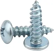 100PCS M3/ M4 Blue Zinc Cross Large Flat Round Head Self Tapping Screw Bolt(14mm,M3)