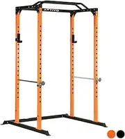 ATTIVO Power Rack Multi-Function Adjustable Power Cage with J-Hooks, Safety Spotter Arms ZY18