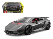 2023 Lamborghini Sesto Elemento 1/24 Diecast Car Model Matt Grey Bburago