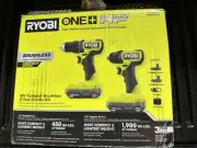 Ryobi ONE+ HP 18V Brushless Cordless Compact 1/2" Drill & Impact Driver Kit