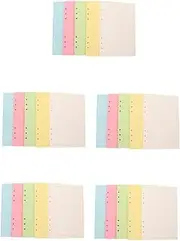 TEHAUX Sets Budget Notebook Binder Hole Punched Paper Set for Refillable Planner Wide Ruled Loose Leaf Paper Sheets