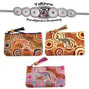 Australia Aboriginal Art Souvenir Leather Make Up Vanity Case Billabong Kangaroo