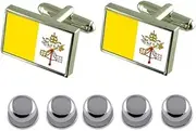 [Select Gifts] Shirt Dress Studs Vatican City Vatican Flag Cufflinks