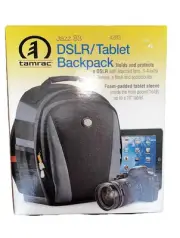 NewTamrac DSLR 4283 Padded Gray & Black Camera Tablet Case Backpack With Pockets