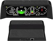 SKEKECIE Digital Car Inclinometer for Off-Roading & Overland - HUD GPS Speedometer, Clinometer Roll Angle Slope Meter, Compass, Time, Volt Display - Universal Vehicle Gauge for Car, RV, SUV