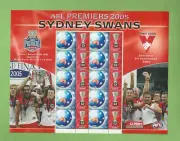 #T8. 2005 SYDNEY SWANS GRAND FINAL AFL STAMP SHEET