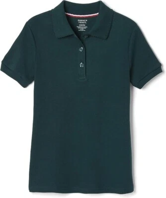 French Toast School Uniform Polo Shirt Green Size medium plus (10-12)