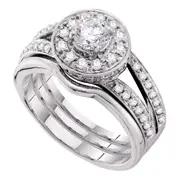 1 CT-Diamond 3/8CT-CRD BRIDAL SET