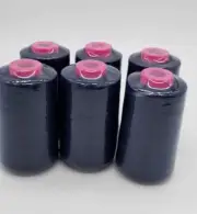 6 Big Spools Dark Navy Blue Serger Overlocker Quilting Sewing Thread Cones T27