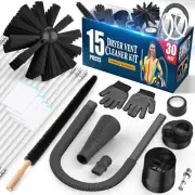 Sealegend 15-Piece Dryer Vent Cleaner Kit Omnidirectional Dryer Cleaning Kit ...