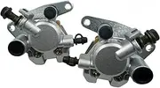 Motorcycle Front Brake Caliper Set For Y-am G-rizz 660 2002-2008 YFM660 K-ODI 400 1999-2006 450 2003-2006 With Pads(Silver 1 Pair)
