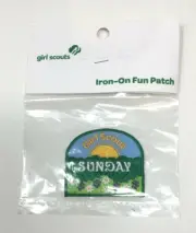 PATCH GSA Girl Scouts Sunday Rising Sun Flowers Purple White Yellow