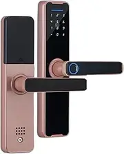 Tuya Bluetooth Biometric Fingerprint Lock Electronic Smart Door Lock Remote Keyless Unlocking Control Slimline Design(190 5050) Aqiong
