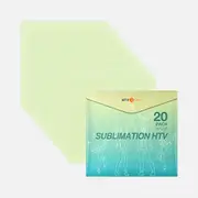 Clear Sublimation HTV for Light Fabric - 20 Pack 12" X 12", Glossy
