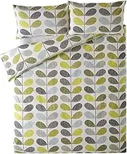 Orla Kiely Scribble Stem Sea Grass / Duck Egg: Double Duvet Cover